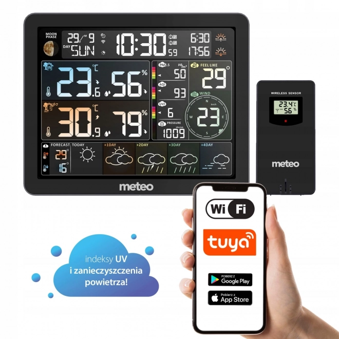 Stație meteorologică WiFi cu măsurarea poluării aerului