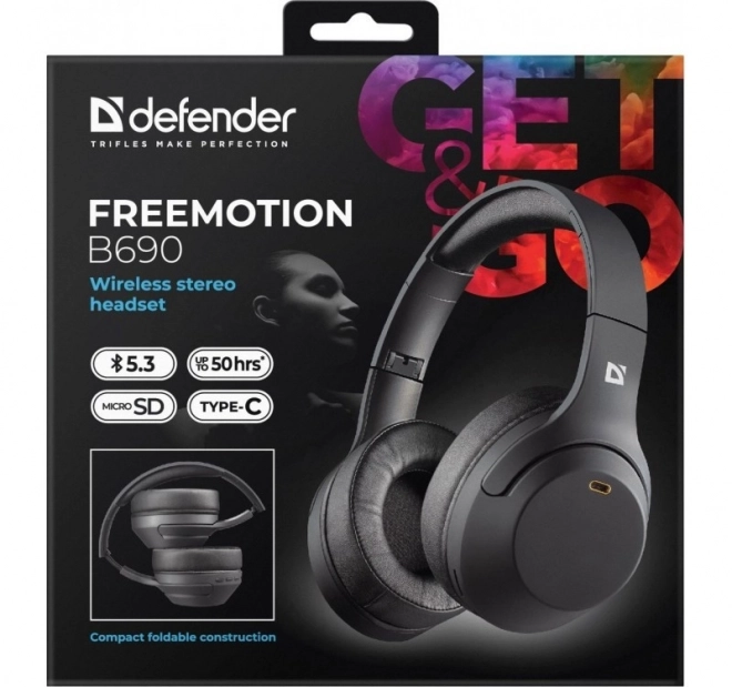 Căști wireless supraaurale Freemotion Negre