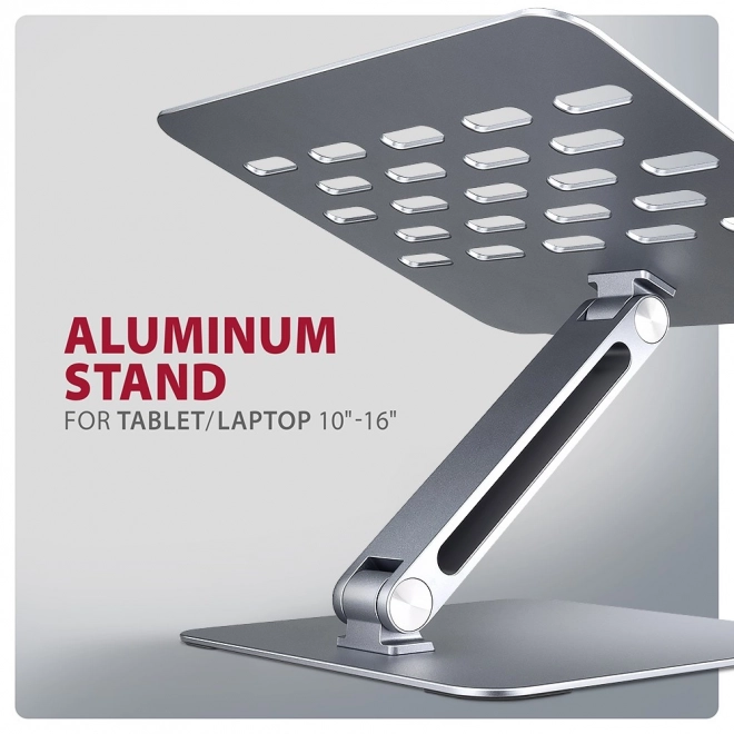 Suport pentru laptop AXAGON STND-LQ din aluminiu, 10-16", unghi ajustabil
