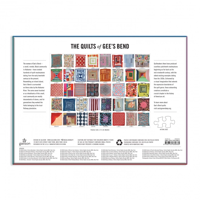 Puzzle Galison Patchwork Gee's Bend 1000 piese