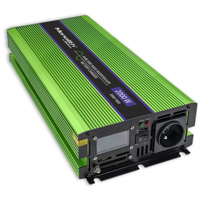 Convertizor de tensiune Qoltec cu sinus pur și ecran LCD
