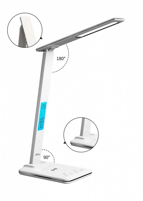 Lampa de birou LED cu încărcare wireless