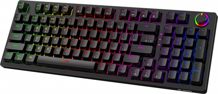 Tastatură mecanică cu RGB pentru apăsări sigure