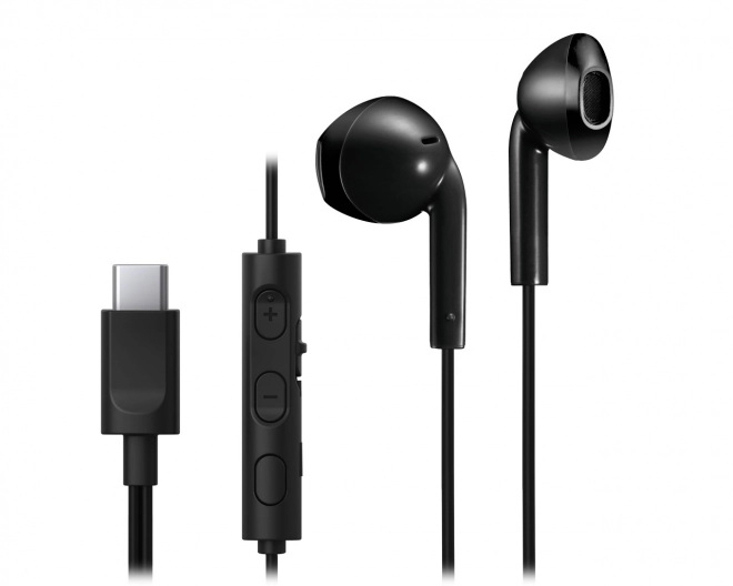 Casti intraauriculare USB-C negre