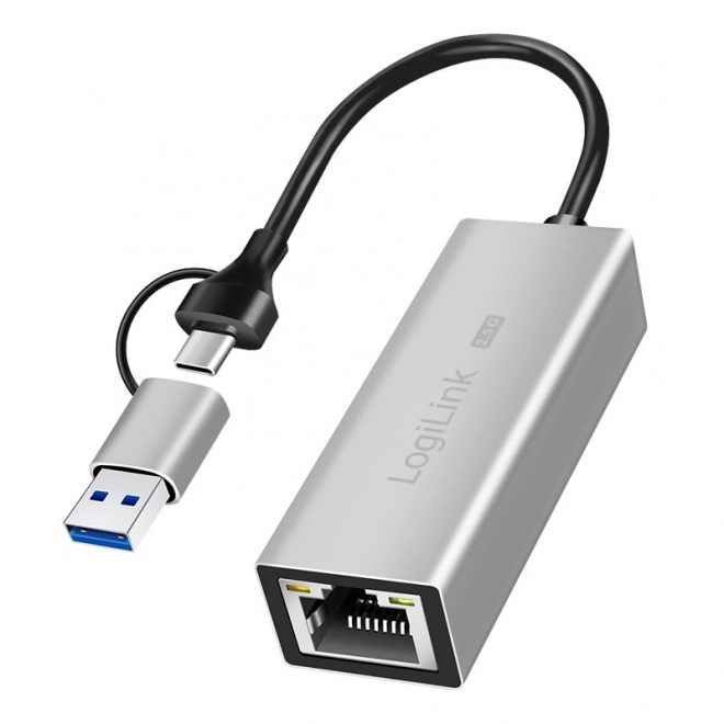 Adaptor USB-A/USB-C la Ethernet 2,5G, gri