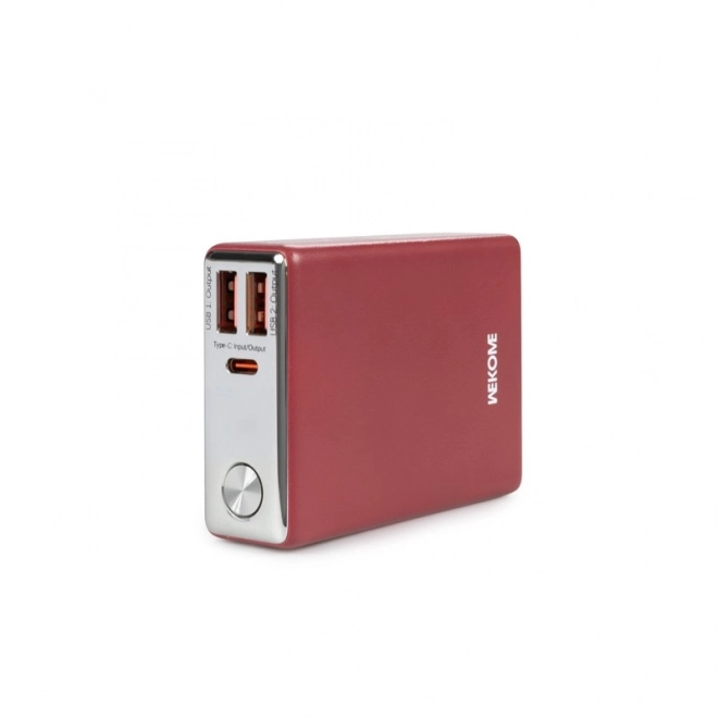 Baterie externă 10000 mAh încărcare rapidă USB-C PD 20W și 2x USB-A QC3.0 22.5W roșu
