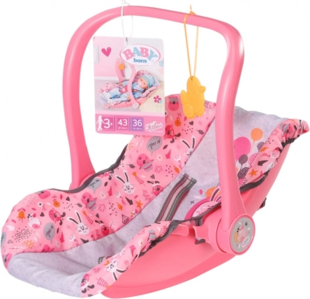 scaun auto confortabil și port-bebe pentru păpuși BABY born