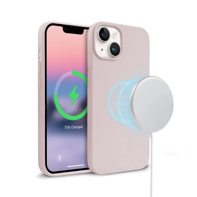 Husă Crong Magnetică Color Cover iPhone 14 / iPhone 13 Roz Piaskowy