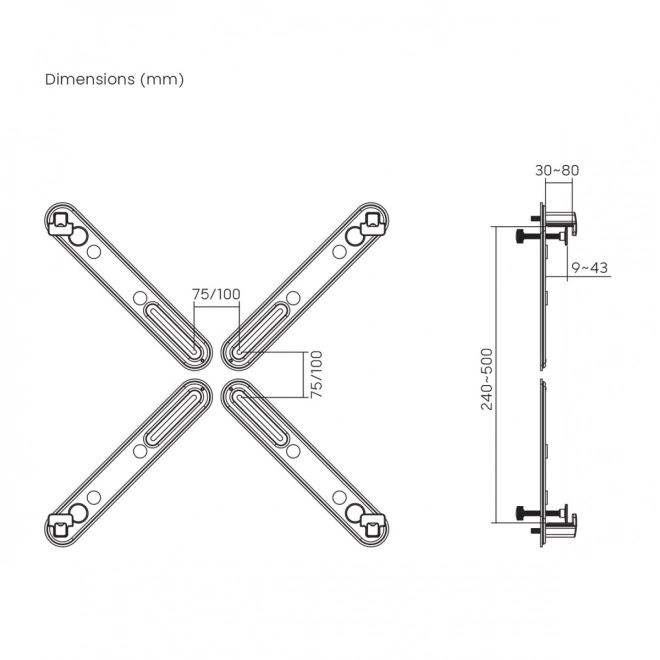 Adaptor pentru ecrane fără găuri VESA