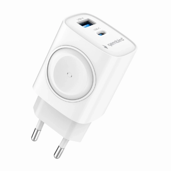 Încărcător USB-A USB-C 20W Power Delivery Quick Charge alb
