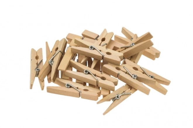Mini cârlige de lemn pentru rufe 2,5 cm 100 bucăți
