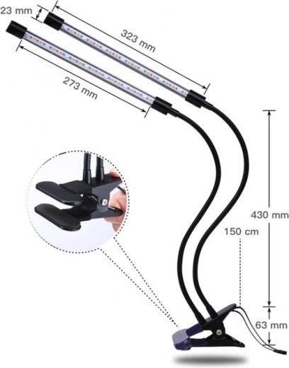 Dimensiuni compacte și prindere ușoară cu clips
