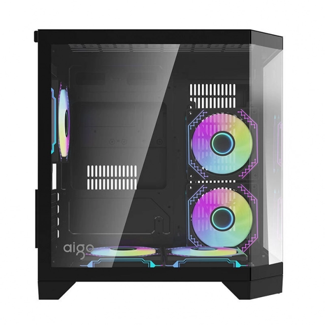 Carcasă PC cu 5 ventilatoare aRGB Darkflash FT350 (negru)