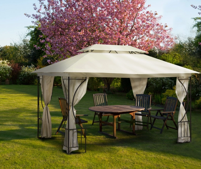 Gazebo de grădină pavilion cort 3x4m pereți laterali