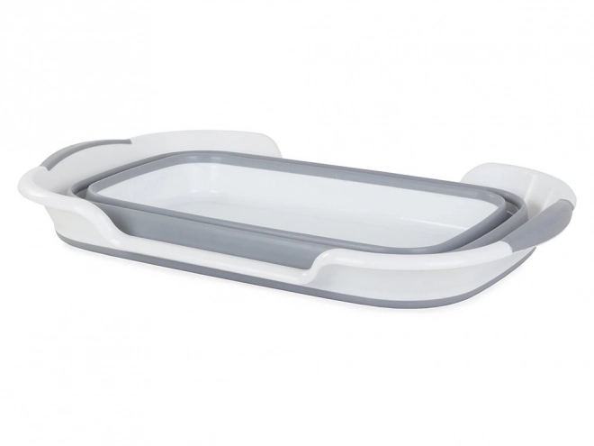 Miska pliabilă din silicon cu scurgere pentru rufe