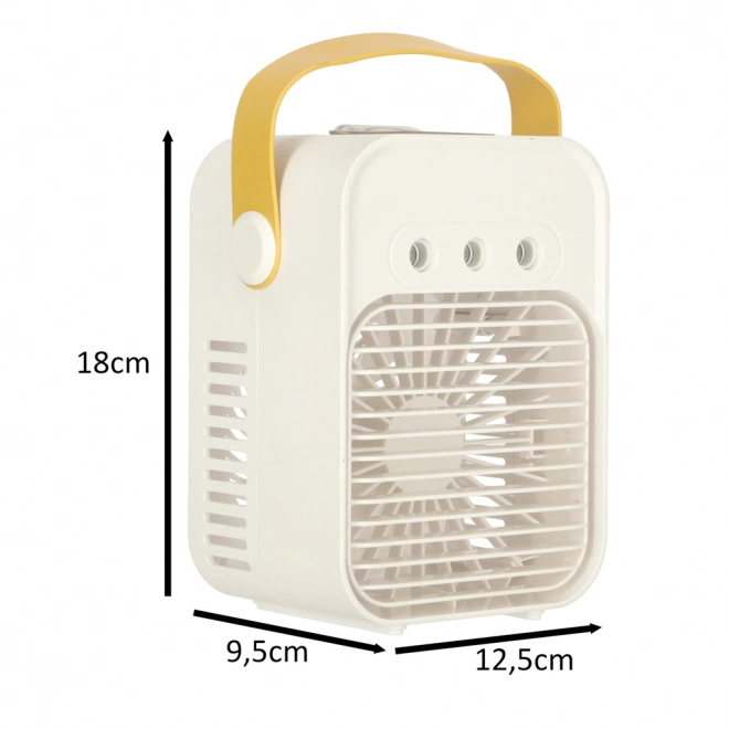 Climatizator portabil alb cu ventilator și umidificator USB