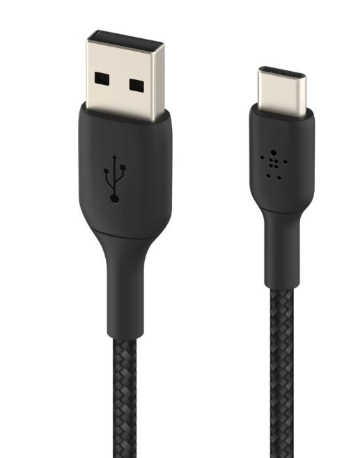 Cablu impletit USB-C la USB-A 3m negru