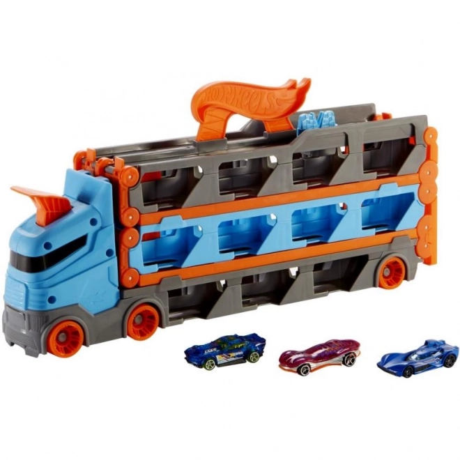 Hot Wheels transportor de curse 2 în 1