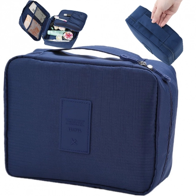 Organizator turistic cosmetice albastru