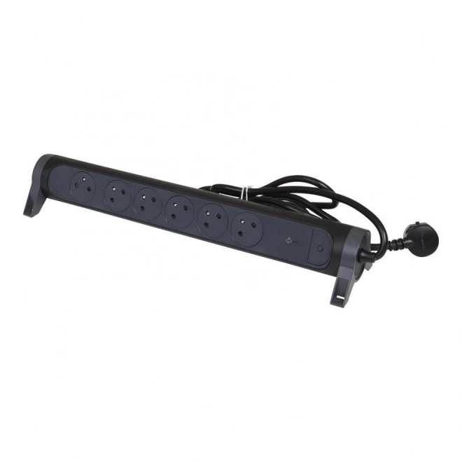 Prelungitor electric cu 6 prize, 1,5m, negru