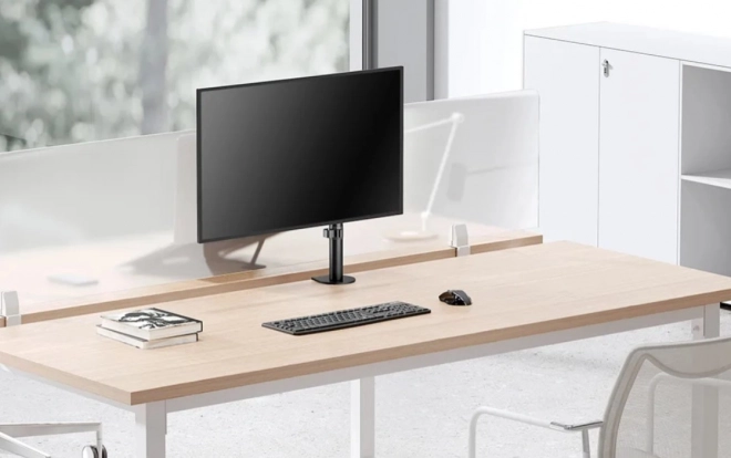 Suport birou Neomounts pentru 2 monitoare LCD până la 32 inch