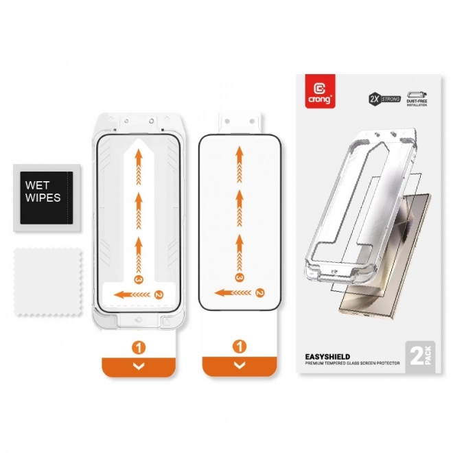 Sticlă călită Crong EasyShield 2-Pack - Samsung Galaxy S25+\/S24+