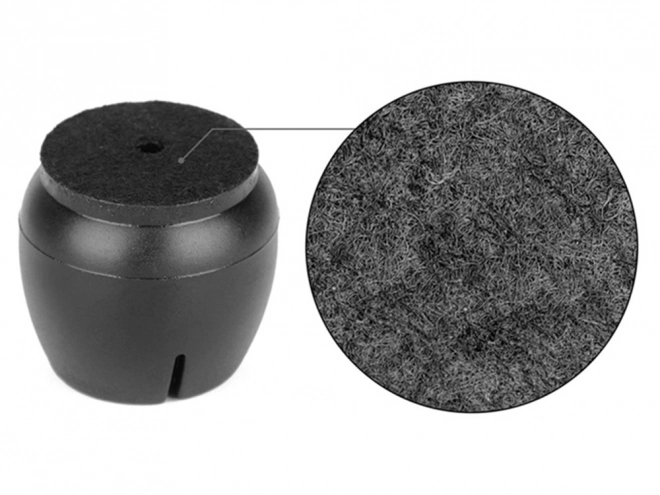 Protecții din pâslă pentru picioarele scaunului 12-16 mm negre set 16 bucăți