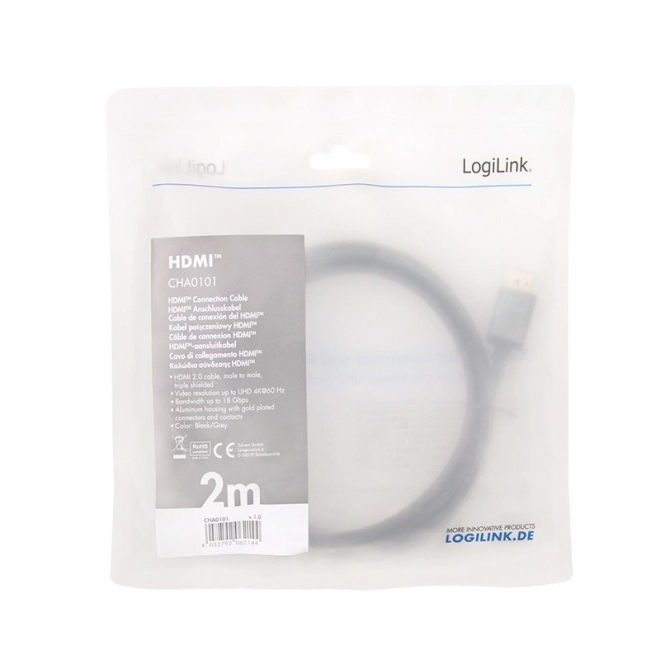 Cablu HDMI 4K 60Hz aluminiu 2m negru
