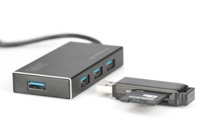 Hub USB 3.0 cu 4 porturi, aluminiu