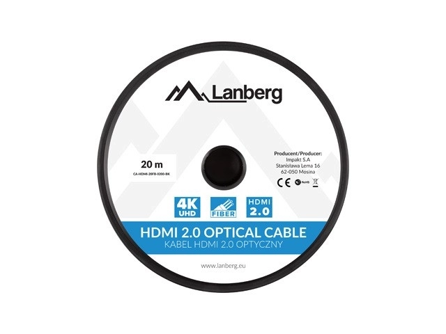 Cablu HDMI Lanberg M/M V2.0 20m Negru