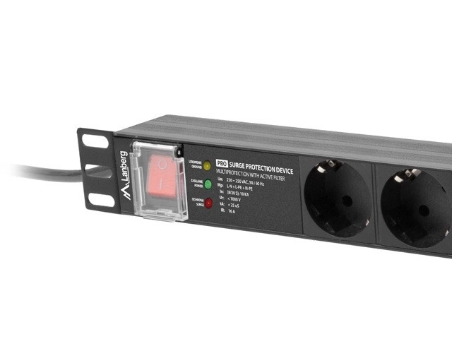 Listă de distribuție rack PDU profesională 19 inch 1U 16A 7x Schuko