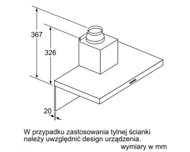 Hota de șemineu DWB96BC60