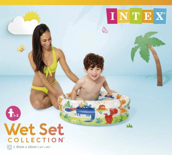 Piscină gonflabilă pentru copii cu dinozauri 61 × 22 cm Intex