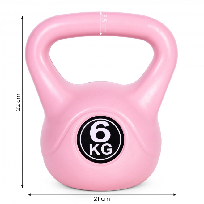 Kettlebell roz 6 kg pentru exerciții ModernHome