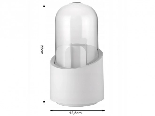 Organizator rotativ pentru cosmetice cu capac