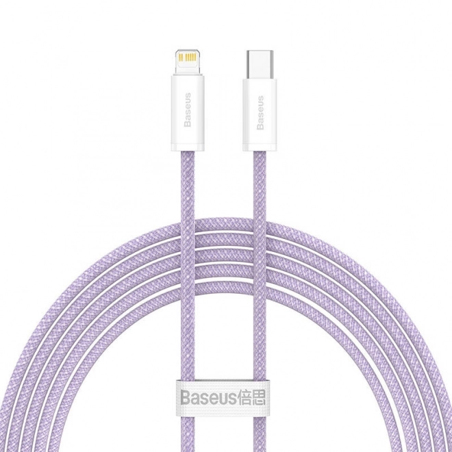 Cablu Baseus Dynamic USB-C la Lightning, 20W, 2m, mov