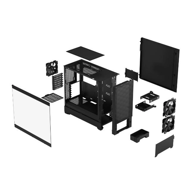Carcasă Pop Air neagră cu geam transparent