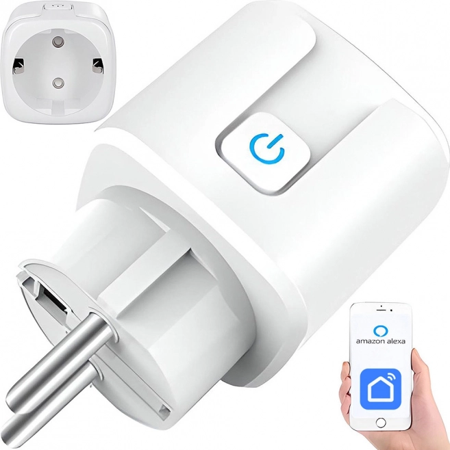 Priză inteligentă Wi‑Fi 16 A cu temporizator și suport pentru Alexa/Google Assistant