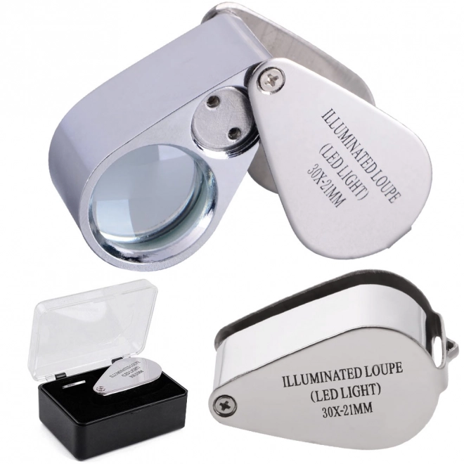 LUPA PLIABILĂ A JUBILIERULUI 2LED 30x 21mm