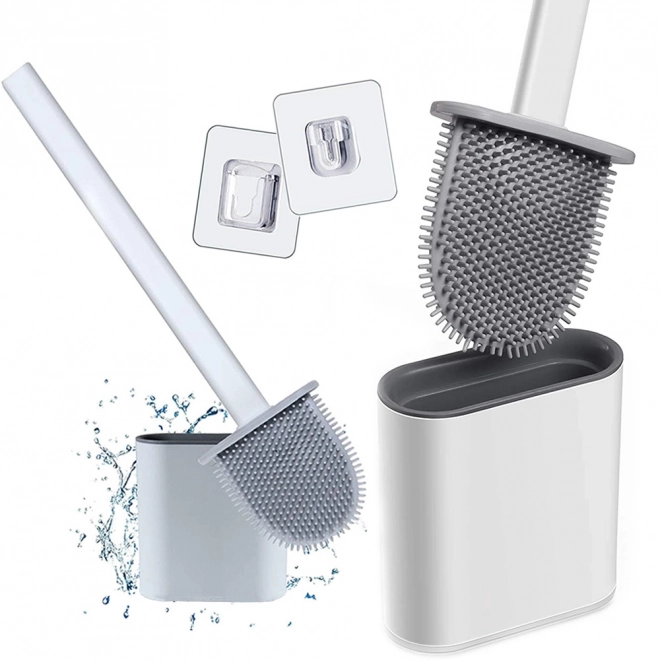 Perie de toaletă din silicon pentru baie
