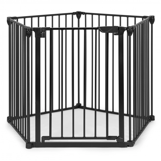 Barieră de siguranță Ecotoys pentru copii și animale de companie, 5 panouri, metal negru