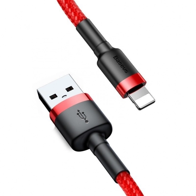Cablu USB Lightning Baseus Cafule, 3m, 2A, roșu