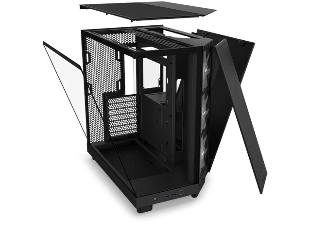 Carcasă compactă NZXT cu iluminare RGB și panou de sticlă neagră