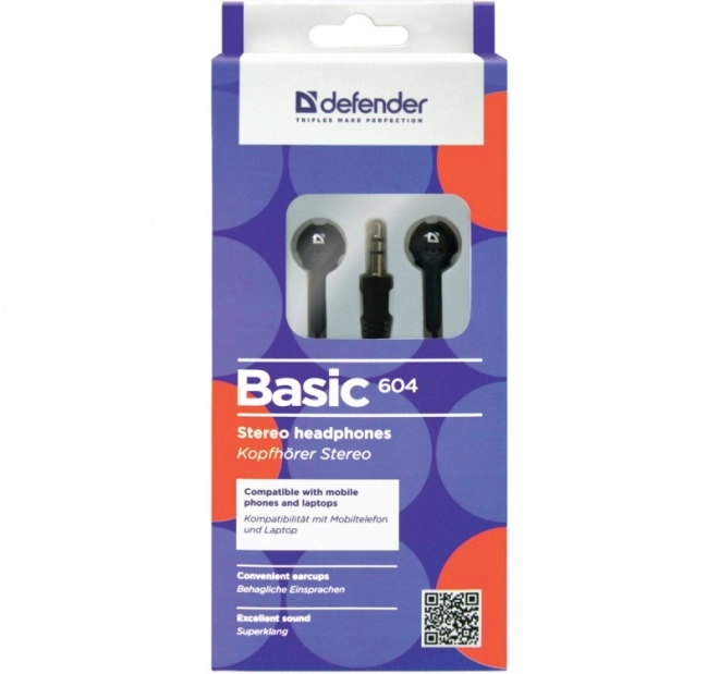 Căști intraauriculare Defender Basic negre