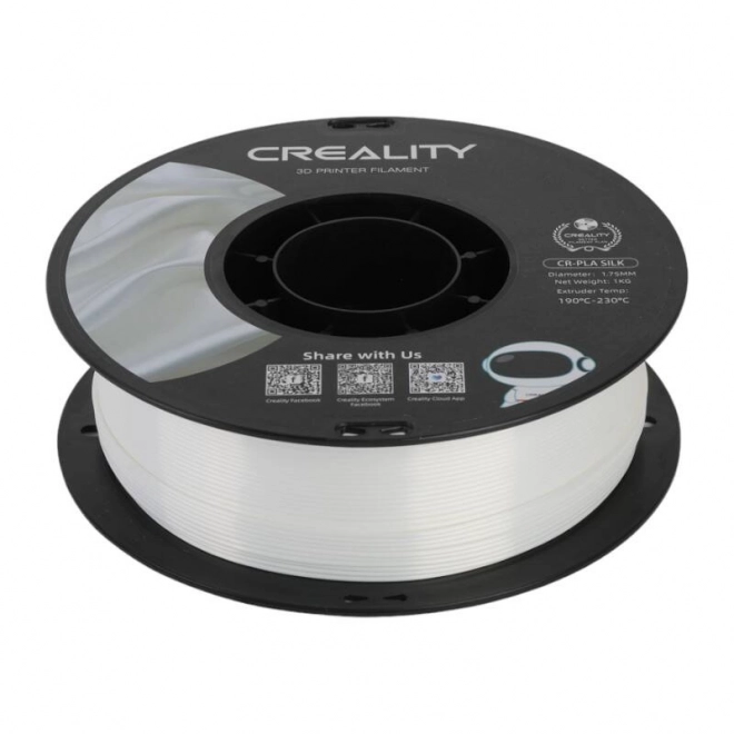 Filament PLA mătase alb Creality