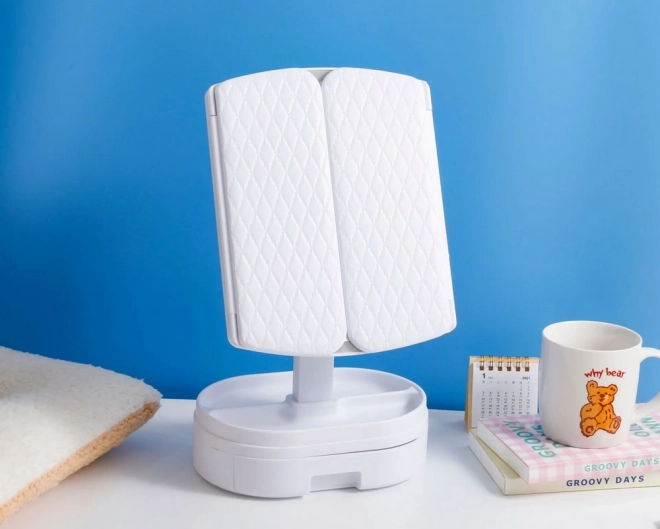 Lusteră cosmetică LED pliabilă cu mărire