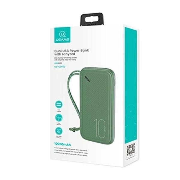 Powerbank Verde Usams 10000mAh 2xUSB