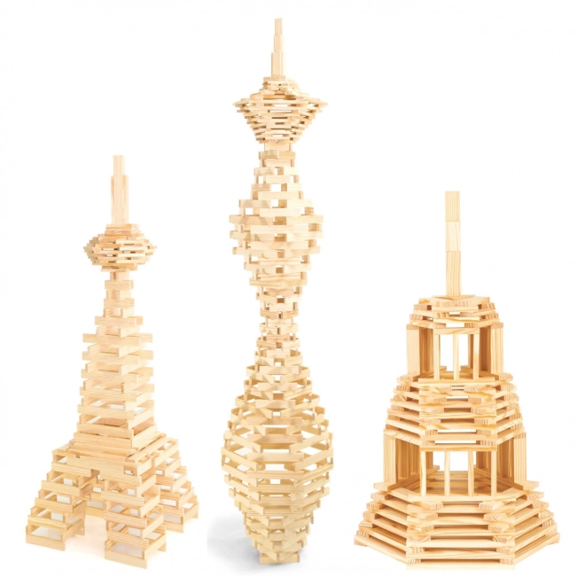Jeujura set de construcție din lemn Técap 3XL – 300 piese