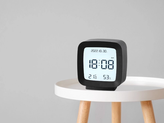 Ceas deșteptător digital cu ecran LCD și măsurare a temperaturii și umidității