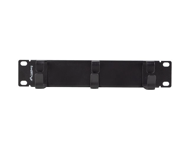 Organizator cabluri 10 inch cu 3 suporturi metalice tip B negru